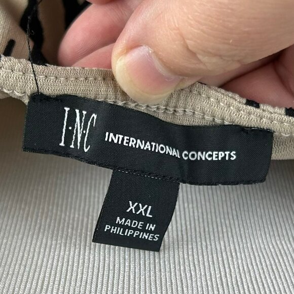 INC International Concepts Halter Zebra Maxi Dress Women Plus XXL Tan Black - Picture 11 of 11